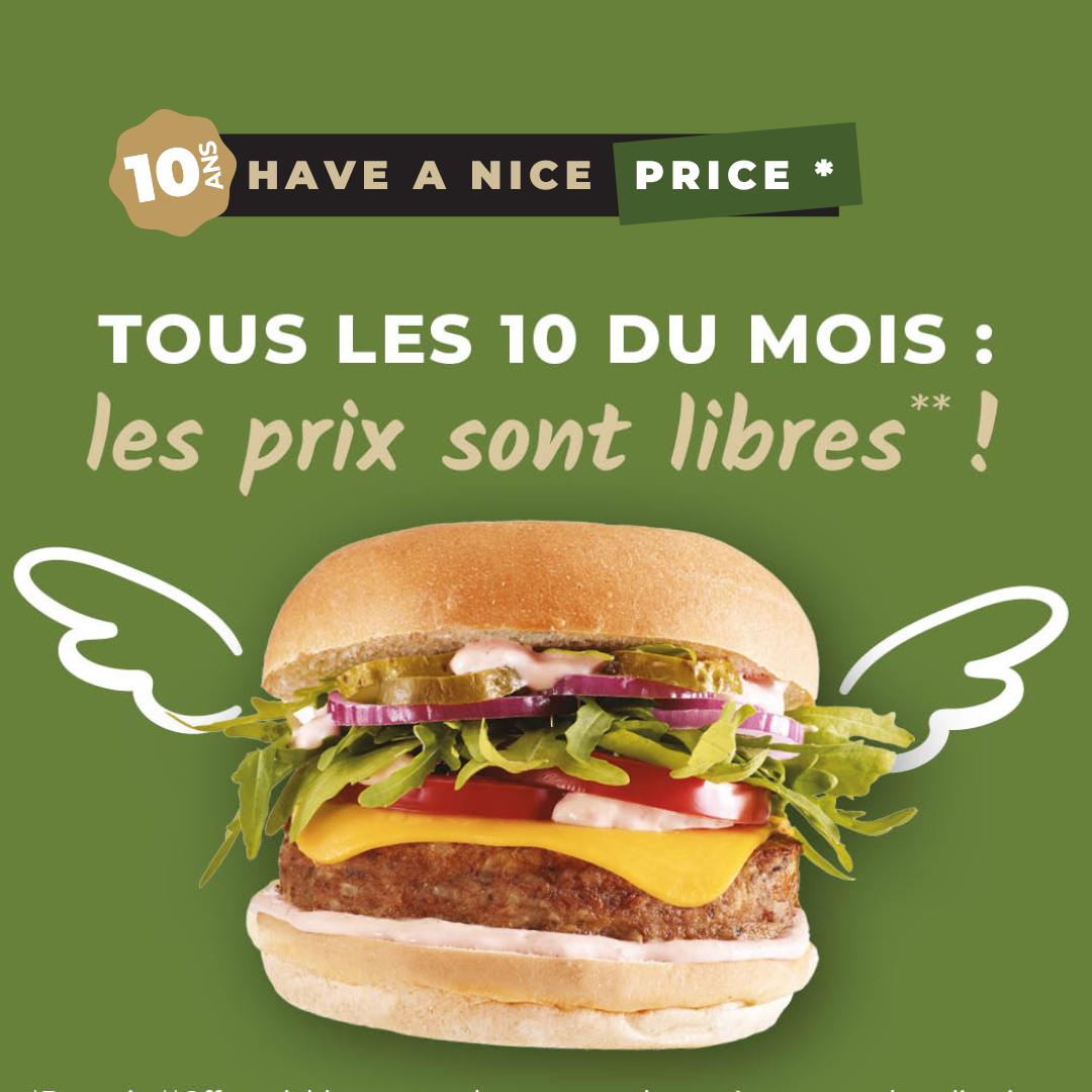 Tous les 10 du mois, les prix sont libres ! 